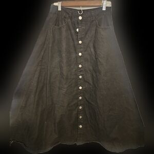 Maxi denim black skirt